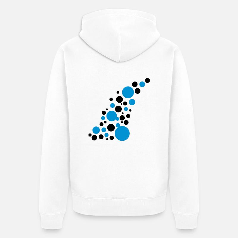 Circle points pattern design - Unisex Premium Organic Zip Hoodie - white