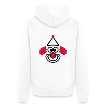 Clown - Veste à capuche bio Premium Unisexe - blanc - Dos - Thijin (182cm)