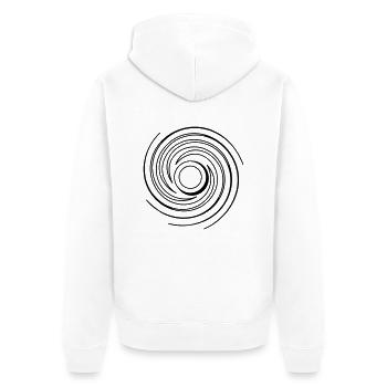 abstract design swirls - Unisex Premium Organic Zip Hoodie - white - Back - Thijin (182cm)