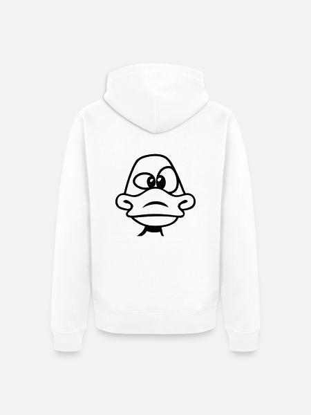 Dumme dumme ænder - Premium økologisk unisex-hættejakke - hvid