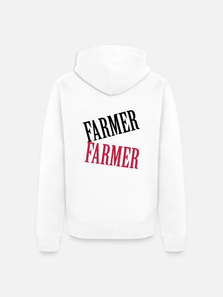 Farmer - Veste à capuche bio Premium Unisexe - blanc