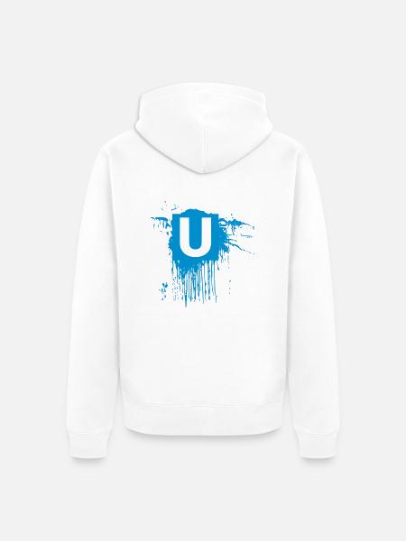 U-Bahn-Logo Graffiti - Unisex Premium Bio Zip Hoodie - Weiß