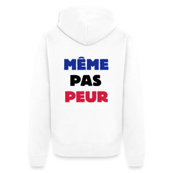 Même pas Peur - Veste à capuche bio Premium Unisexe - blanc - Dos - Thijin (182cm)