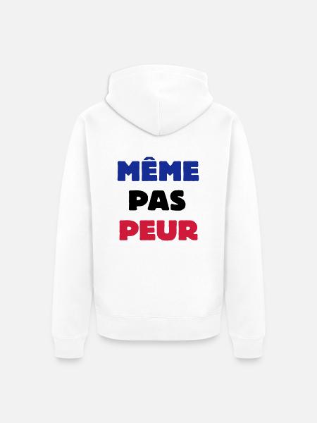 Même pas Peur - Veste à capuche bio Premium Unisexe - blanc
