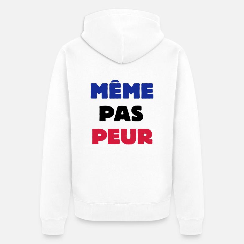 Même pas Peur - Veste à capuche bio Premium Unisexe - blanc