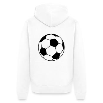 Fussball Football Ball - Veste à capuche bio Premium Unisexe - blanc - Dos - Thijin (182cm)
