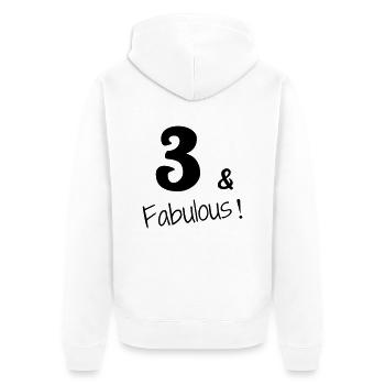 3 / Birthday / Sport / Geburtstag / drei - Unisex Premium Bio Zip Hoodie - Weiß - Hinten - Thijin (182cm)