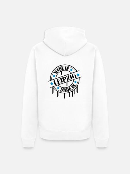 made_in_leipzig_02 - Unisex Premium Bio Zip Hoodie - Weiß