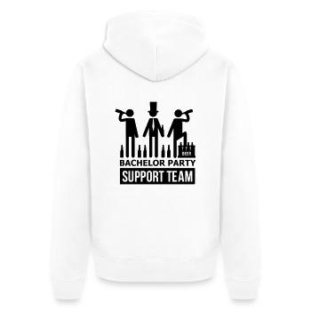 stag night - Unisex Premium Organic Zip Hoodie - white - Back - Thijin (182cm)