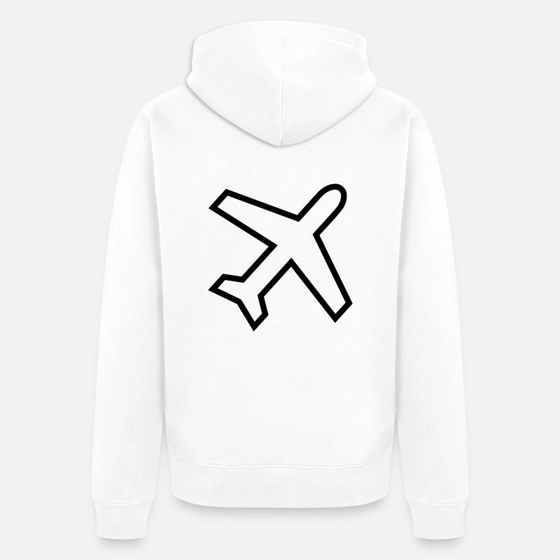 Avion - Veste à capuche bio Premium Unisexe - blanc