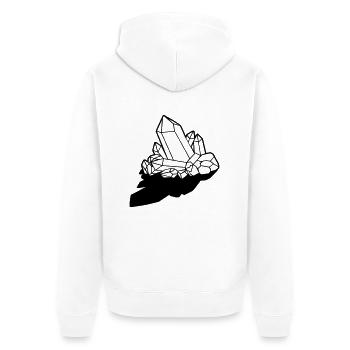 Clipart shadow crystal - Unisex Premium Organic Zip Hoodie - white - Back - Thijin (182cm)