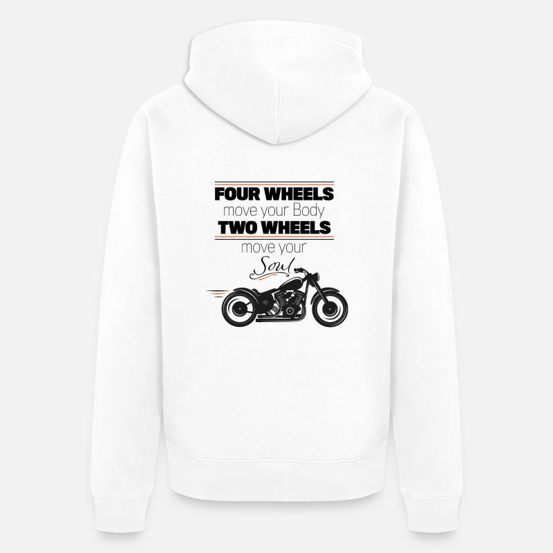 Bikers - Veste à capuche bio Premium Unisexe - blanc