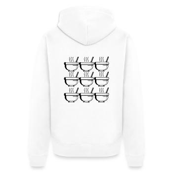 Mangez bol - Veste à capuche bio Premium Unisexe - blanc - Dos - Thijin (182cm)