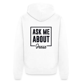 Proverbes chrétiens - Veste à capuche bio Premium Unisexe - blanc - Dos - Thijin (182cm)