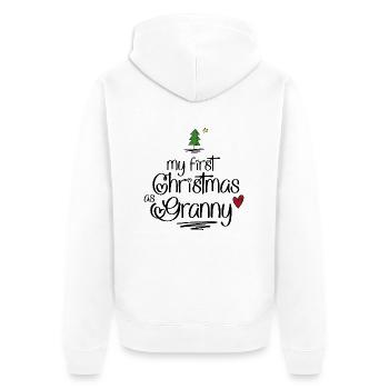 My first Christmas as Granny - Unisex Premium Bio Zip Hoodie - Weiß - Hinten - Thijin (182cm)