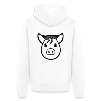 vache mignon animaux de ferme animaux drôles vaches nouveau 25 - Veste à capuche bio Premium Unisexe - blanc - Dos - Thijin (182cm)