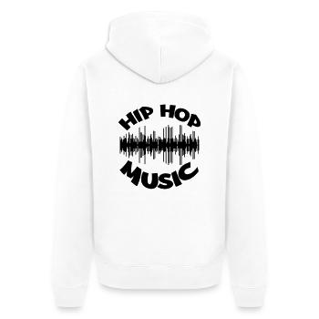 Musique Hip Hop - Veste à capuche bio Premium Unisexe - blanc - Dos - Thijin (182cm)
