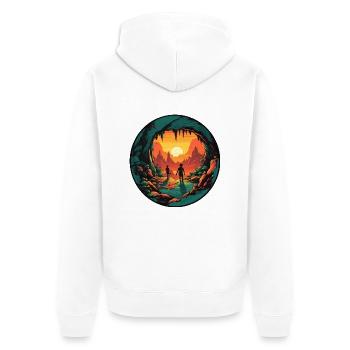 Voyage magique - Veste à capuche bio Premium Unisexe - blanc - Dos - Thijin (182cm)