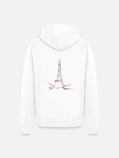 paris la tour eiffel - Unisex Premium Bio Zip Hoodie - Weiß