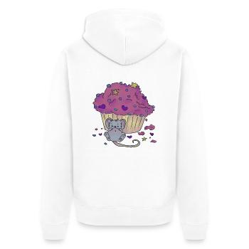 Cupcake - Veste à capuche bio Premium Unisexe - blanc - Dos - Thijin (182cm)