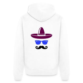 mexican cool - Unisex Premium Bio Zip Hoodie - Weiß - Hinten - Thijin (182cm)