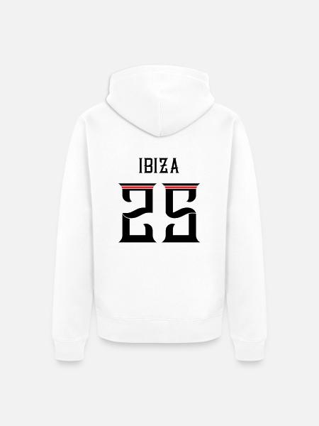 Ibiza 25 Shirt 2025 - Unisex Premium Organic Zip Hoodie - white