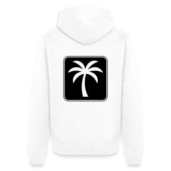 Palm Tree Icon Summer - Unisex Premium Organic Zip Hoodie - white - Back - Thijin (182cm)