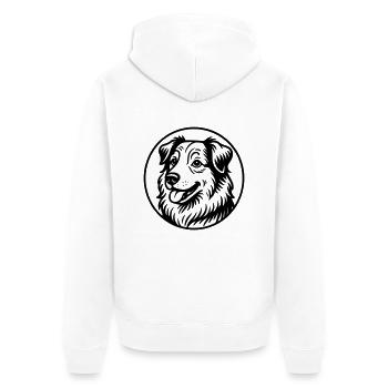 Berger australien - Veste à capuche bio Premium Unisexe - blanc - Dos - Thijin (182cm)