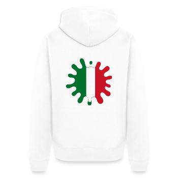 Blobs de drapeau italien - Veste à capuche bio Premium Unisexe - blanc - Dos - Thijin (182cm)