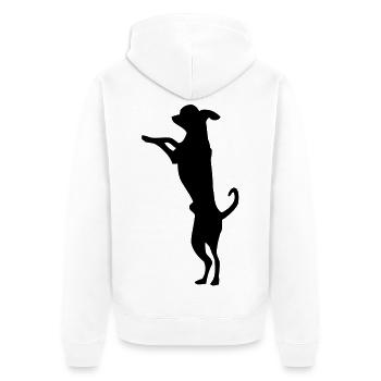 chihuahua jeu 1c - Veste à capuche bio Premium Unisexe - blanc - Dos - Thijin (182cm)