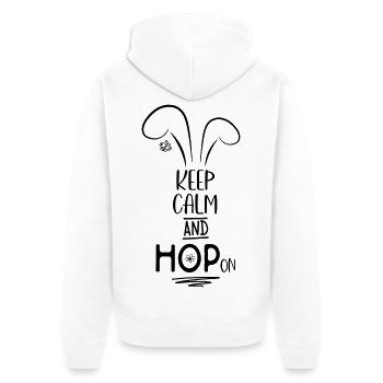 Easter - Unisex Premium Organic Zip Hoodie - white - Back - Thijin (182cm)