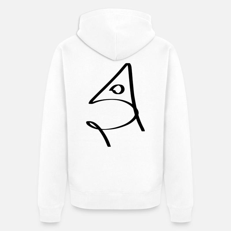 Poisson en bouillon - Veste à capuche bio Premium Unisexe - blanc