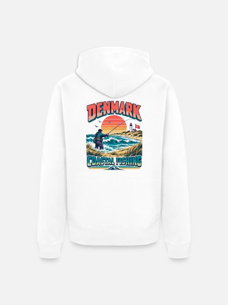 Dänemark Küstenfischen - Unisex Premium Bio Zip Hoodie - Weiß