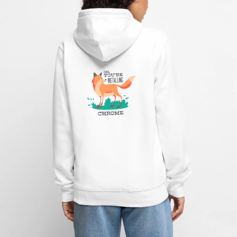 Fuchs-Chrome,Firefox Netz Browser Internet www Unisex Premium Bio Zip Hoodie