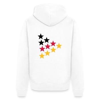 Germany - Unisex Premium Bio Zip Hoodie - Weiß - Hinten - Thijin (182cm)