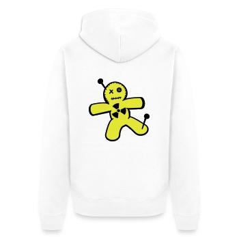 poupée vaudou contre l'énergie nucléaire - Veste à capuche bio Premium Unisexe - blanc - Dos - Thijin (182cm)