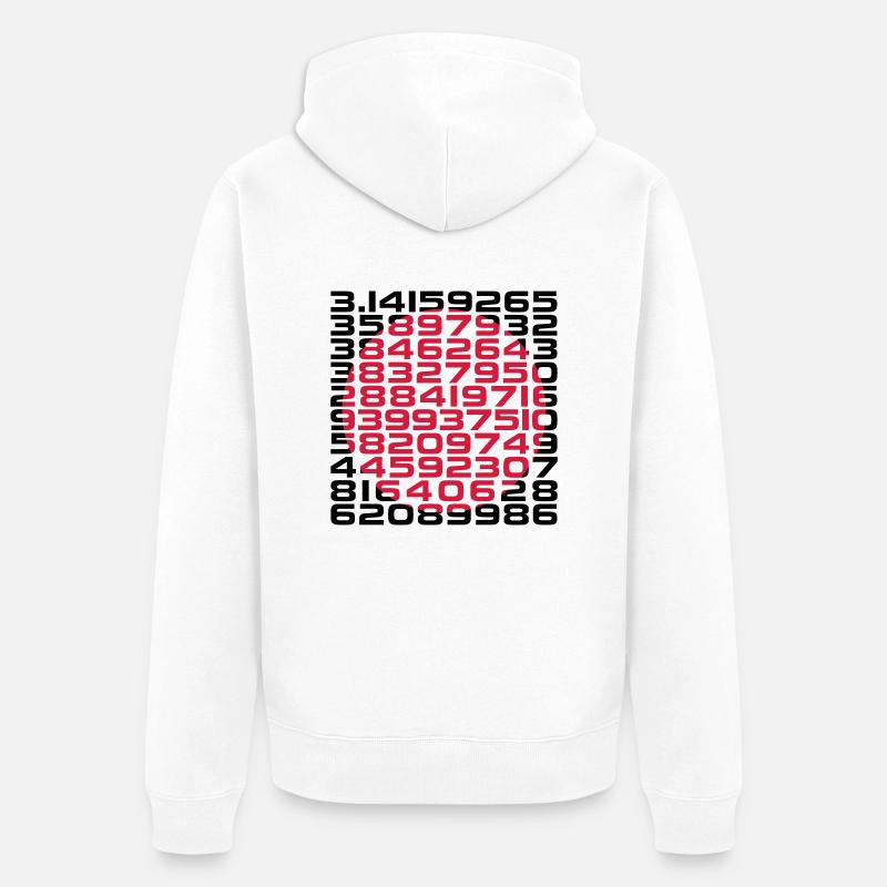 Pi 3.14 - Veste à capuche bio Premium Unisexe - blanc