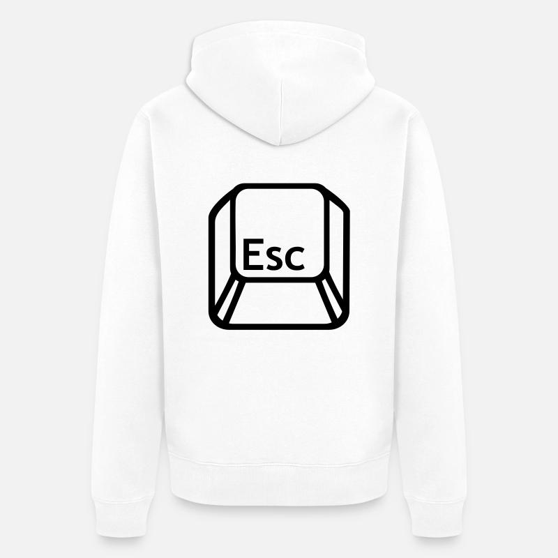 Esc Computer - Unisex Premium Bio Zip Hoodie - Weiß