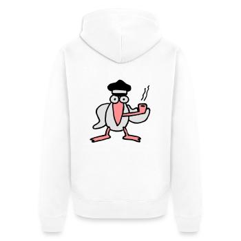 kapitan_mowe - Veste à capuche bio Premium Unisexe - blanc - Dos - Thijin (182cm)