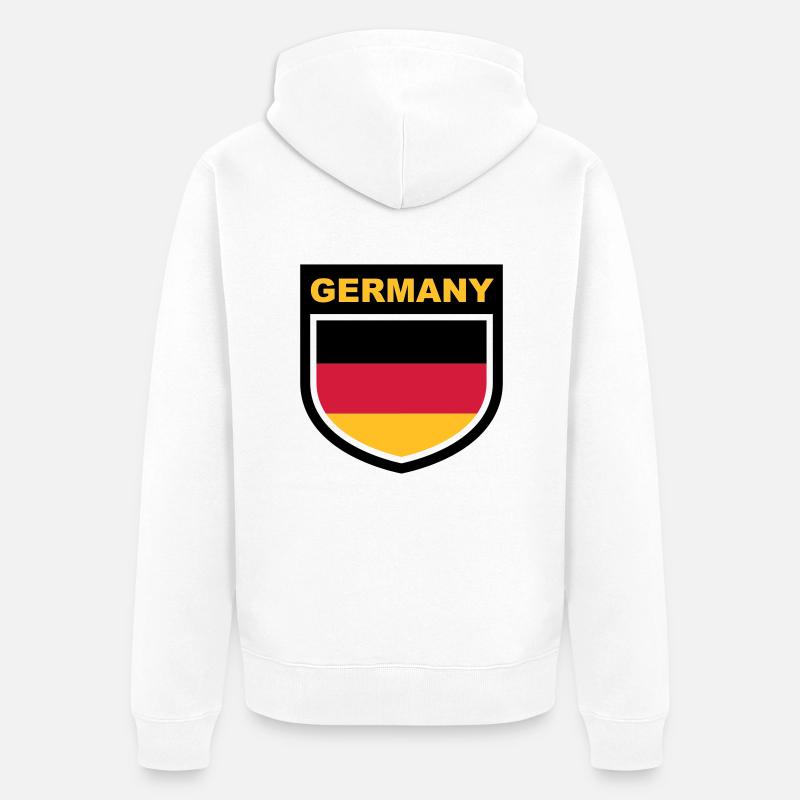 germany_emblem - Unisex Premium Bio Zip Hoodie - Weiß