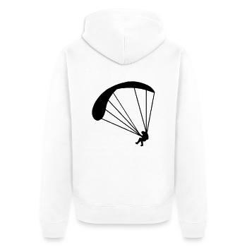 gleitschirm - Unisex Premium Bio Zip Hoodie - Weiß - Hinten - Thijin (182cm)