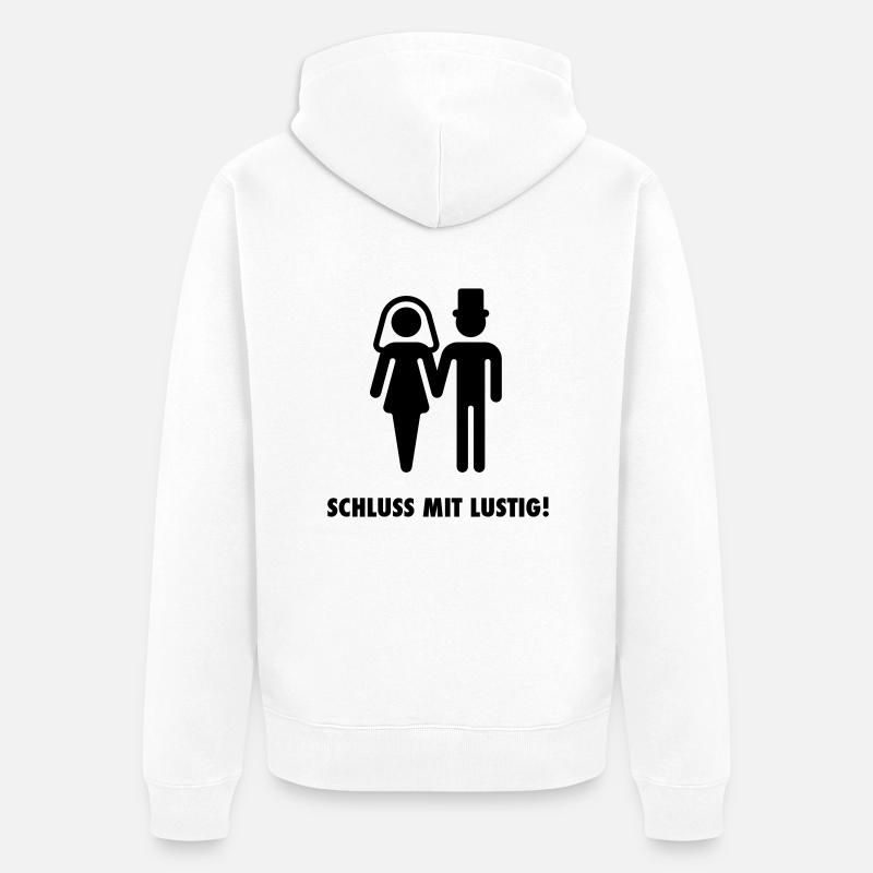 Conclusion de drôle! (Mariage / mariage) - Veste à capuche bio Premium Unisexe - blanc
