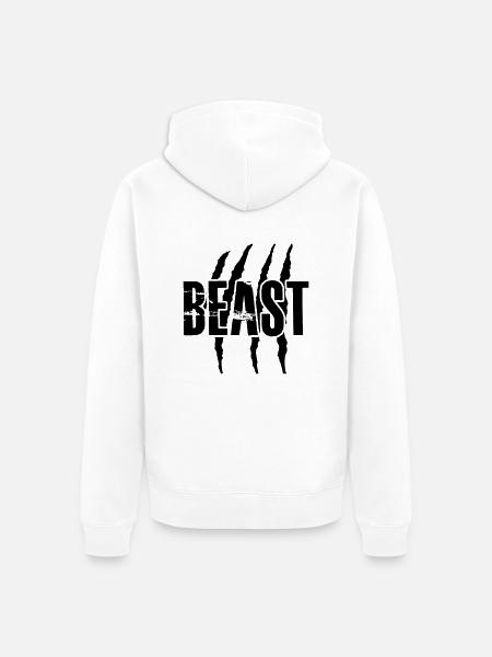 beast - Unisex Premium Bio Zip Hoodie - Weiß
