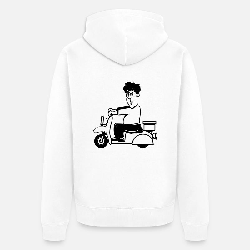 motorroller witzig - Veste à capuche bio Premium Unisexe - blanc