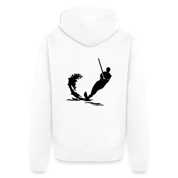 Water ski - Unisex Premium Organic Zip Hoodie - white - Back - Thijin (182cm)