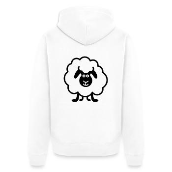 mouton - Veste à capuche bio Premium Unisexe - blanc - Dos - Thijin (182cm)