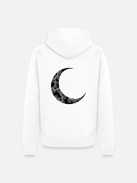 mond_01 - Unisex Premium Organic Zip Hoodie - white