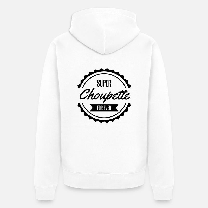 super choupette for ever - Veste à capuche bio Premium Unisexe - blanc