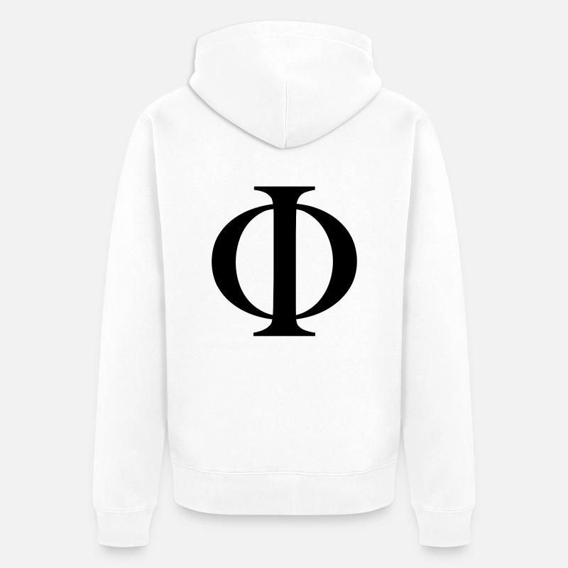 phi - Veste à capuche bio Premium Unisexe - blanc