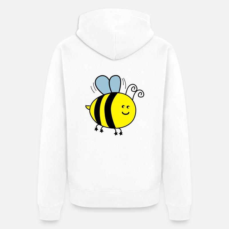 biene_002 - Veste à capuche bio Premium Unisexe - blanc